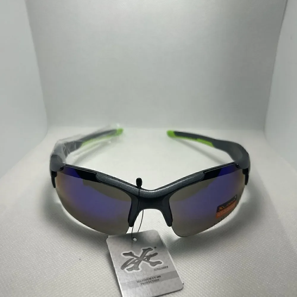 X-Loop Mens Rimless Mirrored Sunglasses